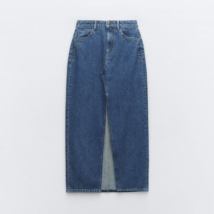 Solid Wide Leg Jeans